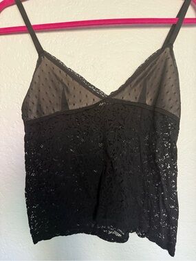 Sheer Black Lace Cami Tank Top